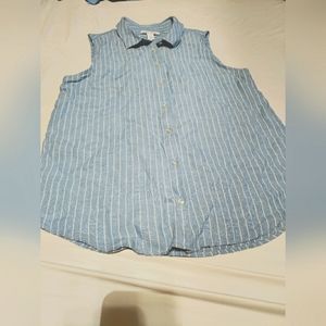 Amazon essential blue and white stripes M